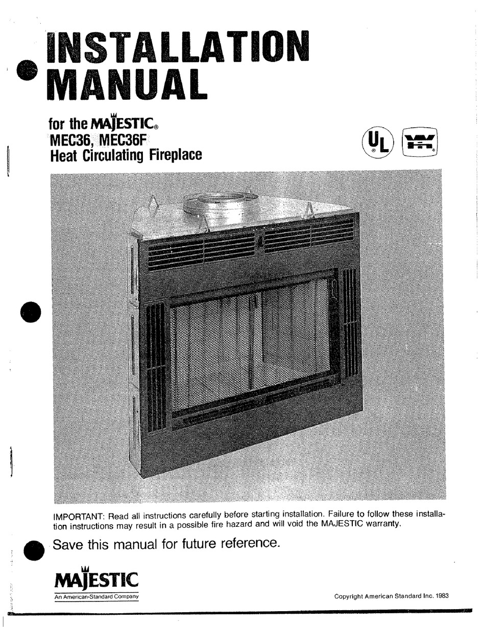 Majestic Mec36 Installation Manual Pdf Download Manualslib