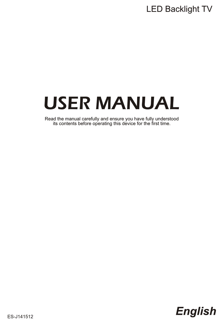 HISENSE ES-J141512 USER MANUAL Pdf Download | ManualsLib