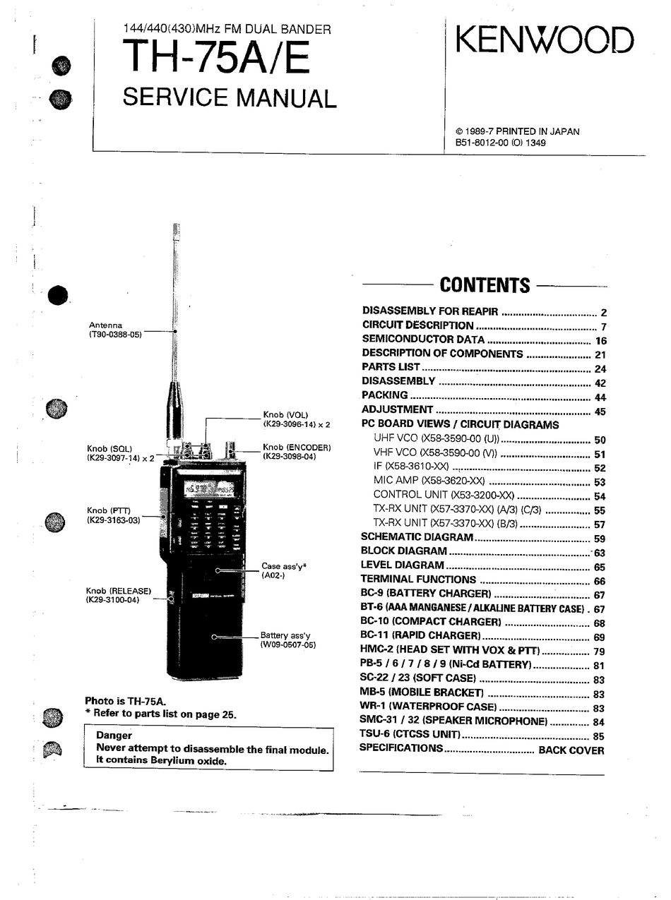 Kenwood th f5 схема