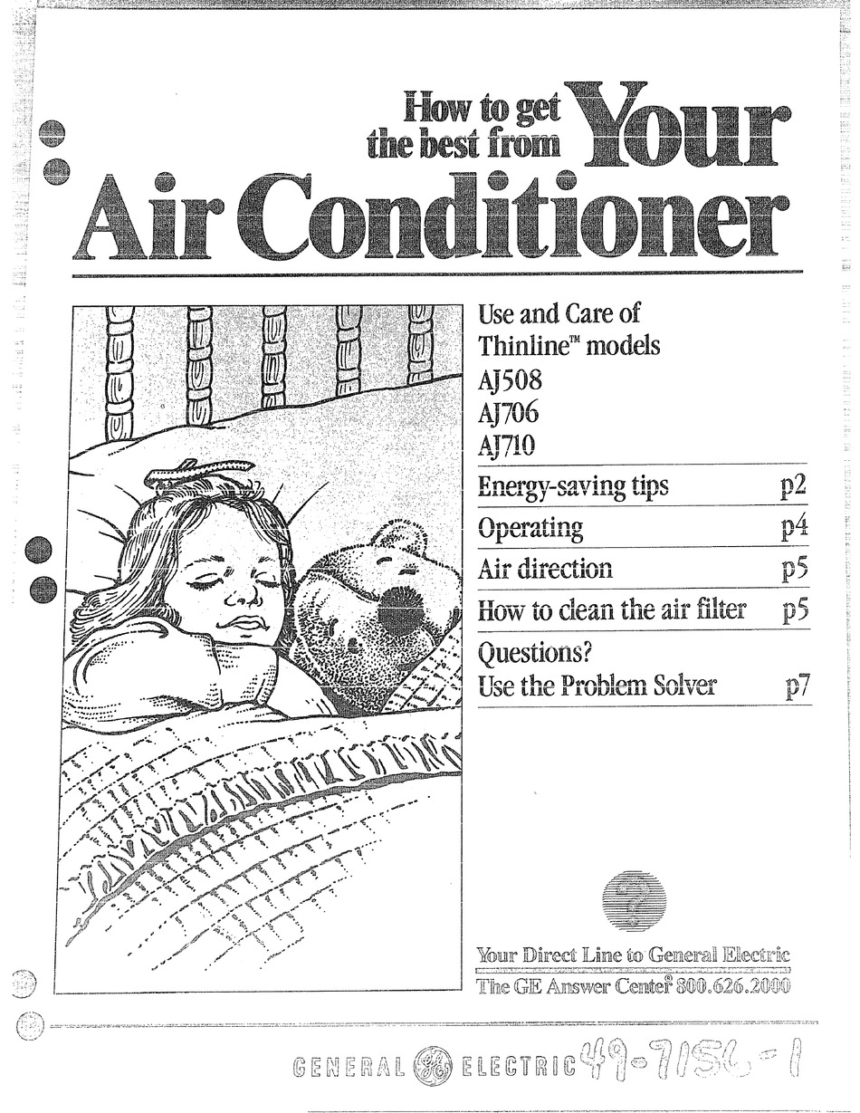 GE THINLINE AJ508 USE AND CARE MANUAL Pdf Download ManualsLib