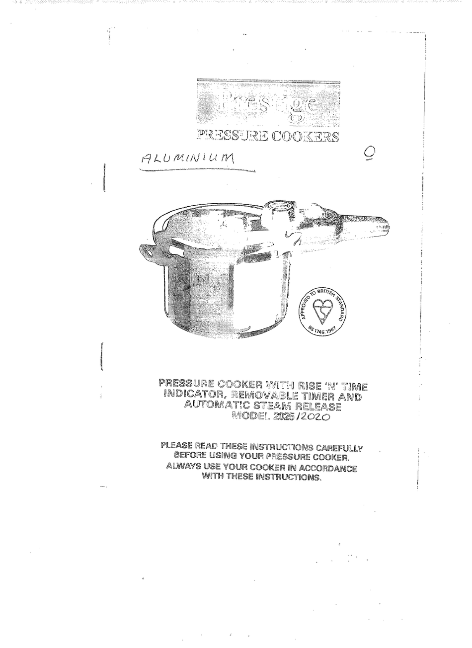 Prestige smartplus 2025 pressure cooker instructions