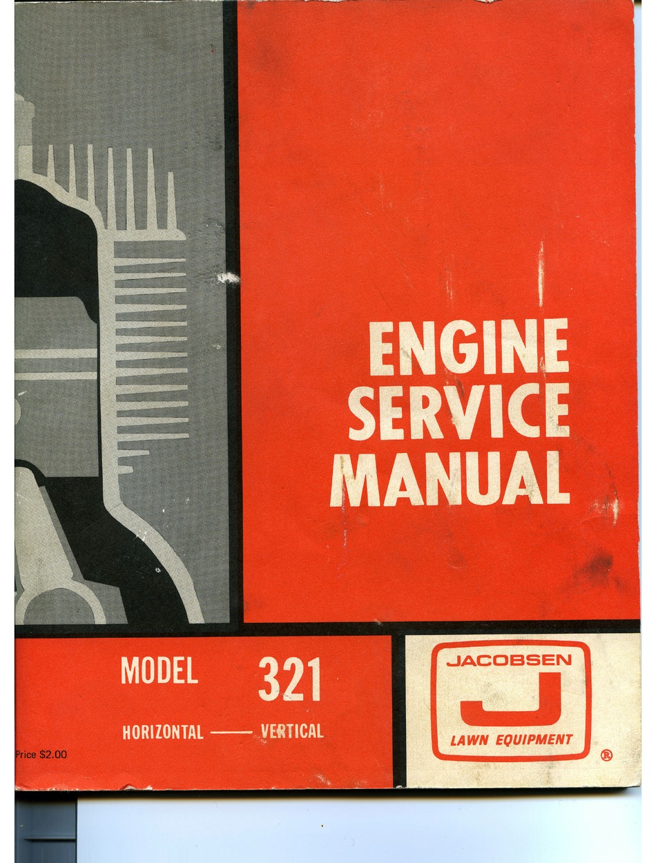 JACOBSEN 321 SERVICE MANUAL Pdf Download ManualsLib