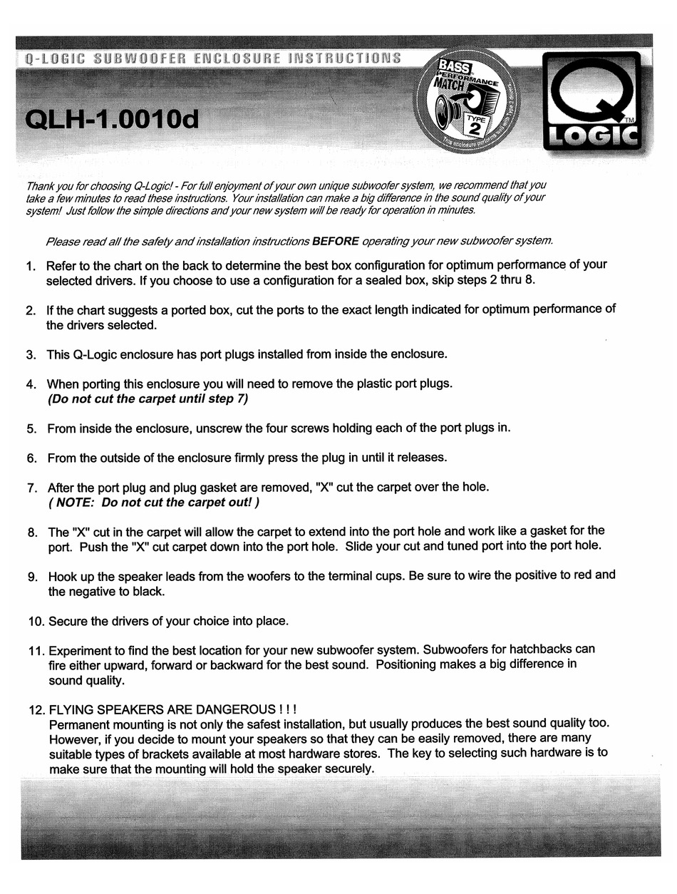 QLOGIC QLH1.0010D INSTRUCTIONS Pdf Download ManualsLib