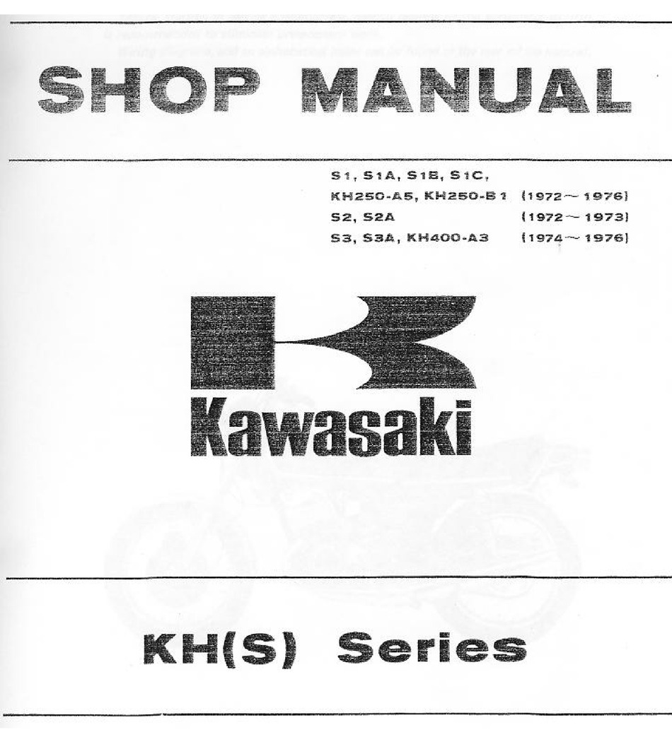 Haynes 134 1972-1979 Kawasaki 250 300 400 Triples Maintenance Service Manual