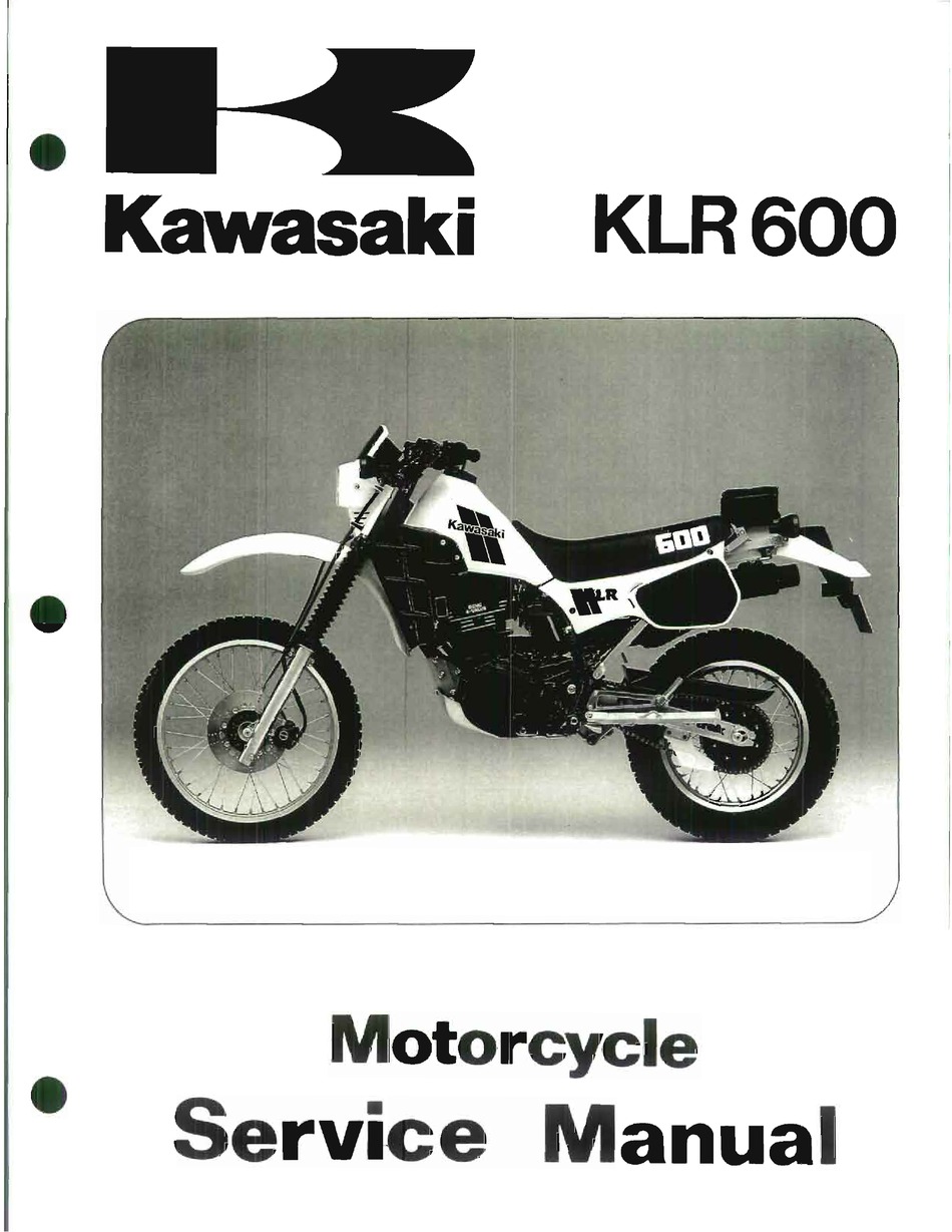 Manuel propriétaire Kawasaki KLR600 KLR 600 KL600-A1 owner's manual 