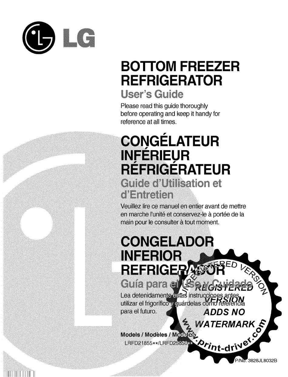 LG LRFD21855 SERIES USER MANUAL Pdf Download | ManualsLib