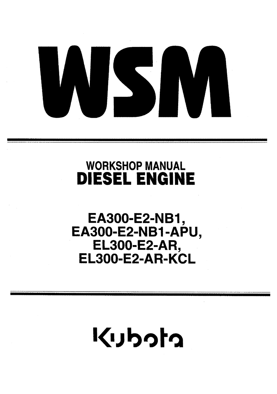 Kubota Gs300 Engine Manual