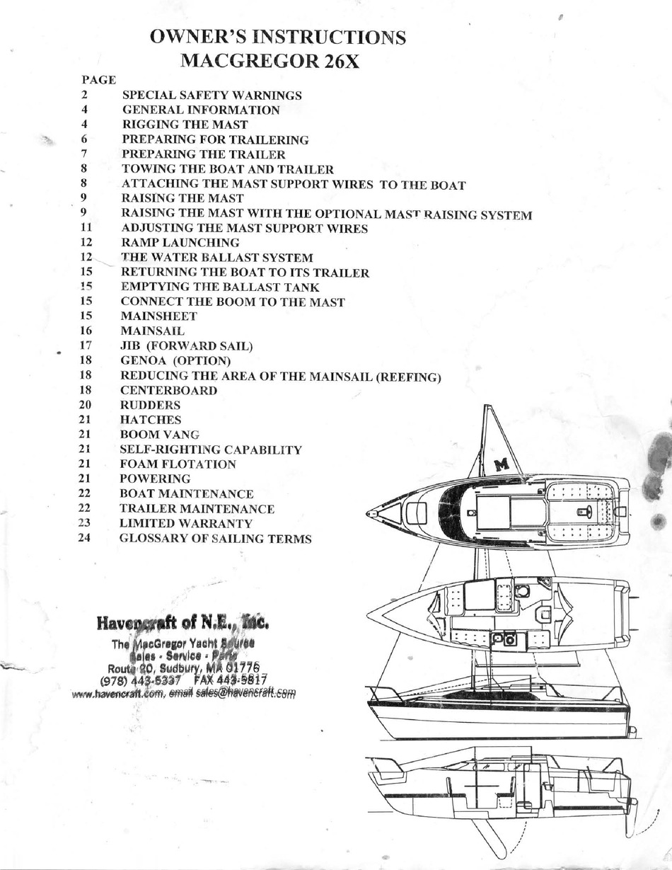 macgregor 26x sailboat manual