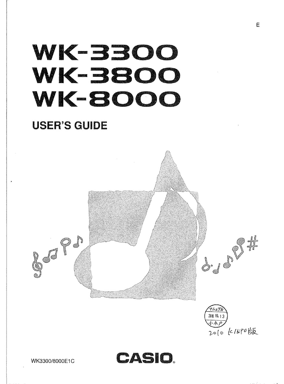casio wk-3800 usb driver download