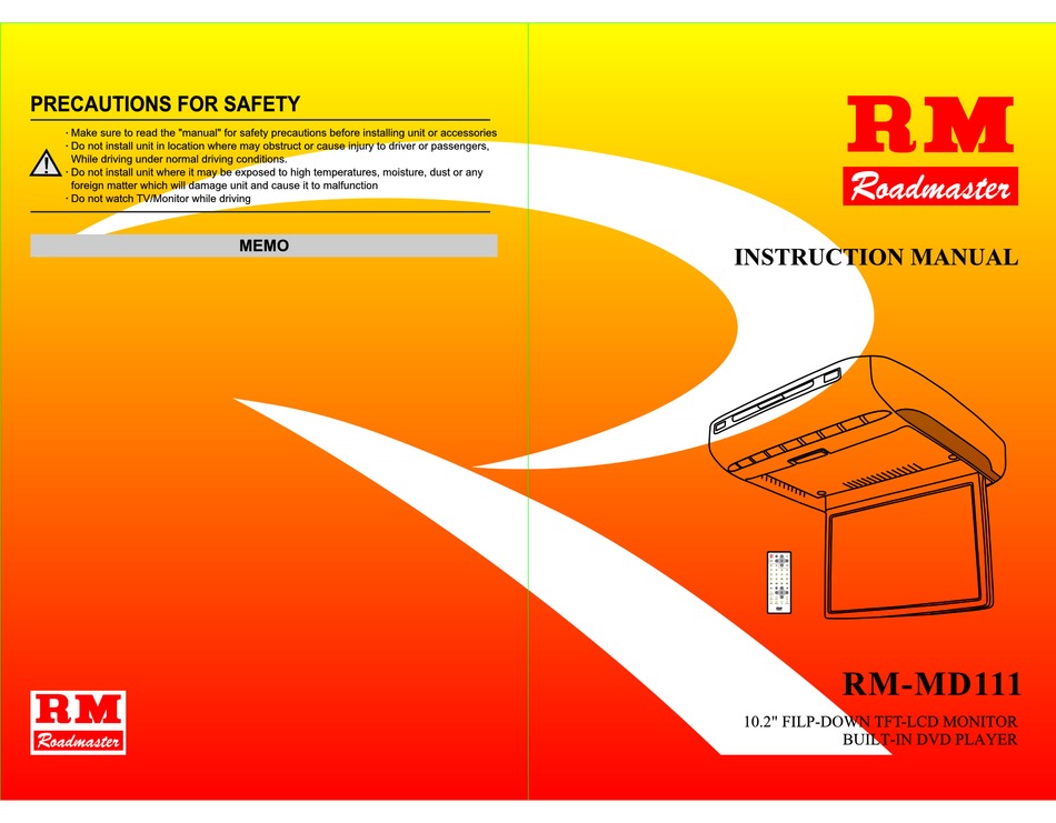 ROADMASTER RMMD111 INSTRUCTION MANUAL Pdf Download ManualsLib
