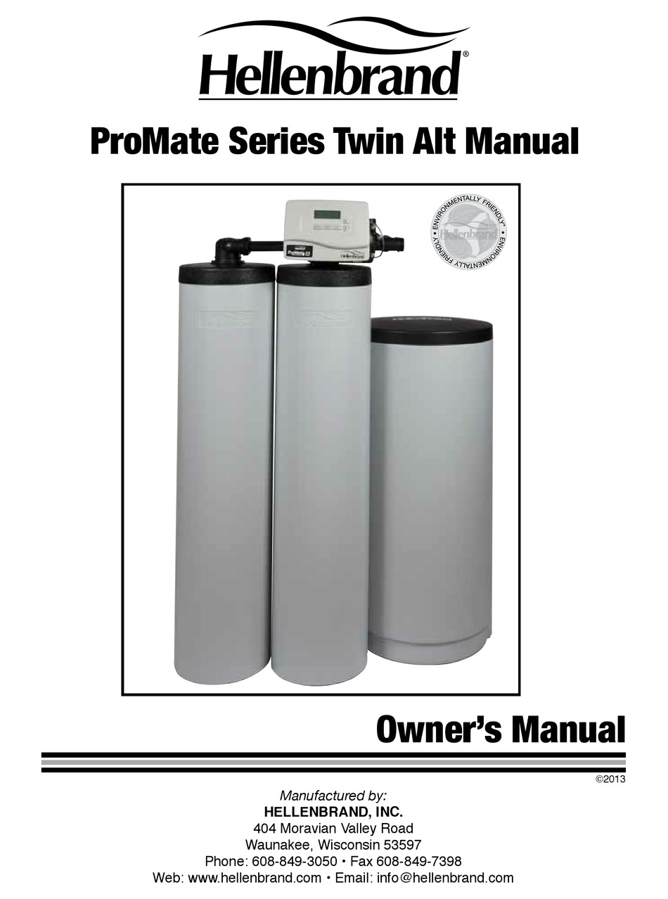 HELLENBRAND PROMATE SERIES OWNER'S MANUAL Pdf Download ManualsLib