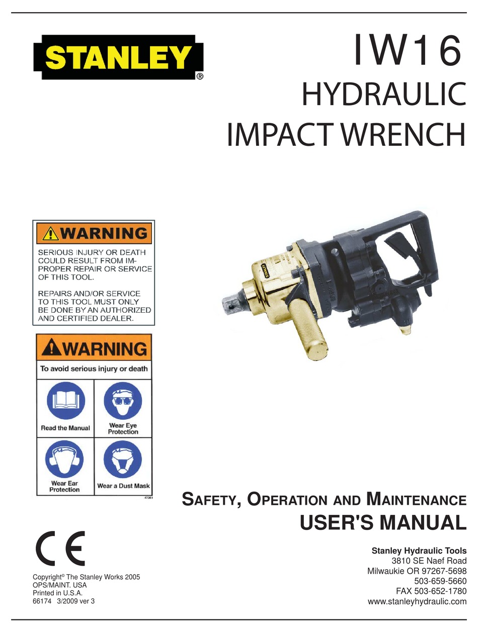 STANLEY IW16 USER MANUAL Pdf Download ManualsLib