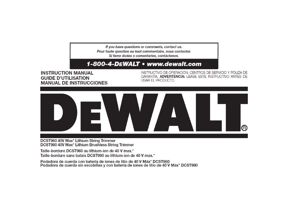 dewalt 20v string trimmer manual