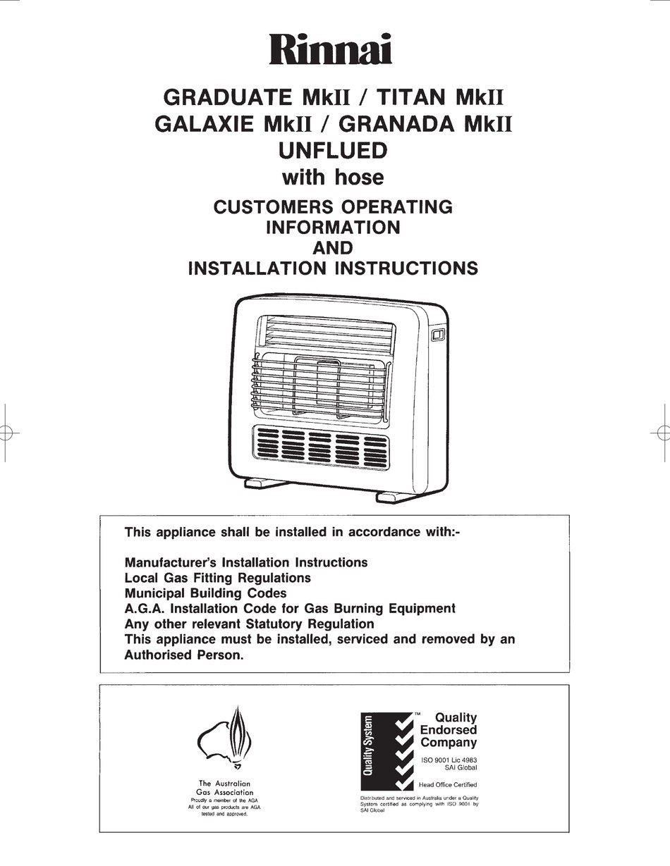 rinnai granada mk11 gas heater