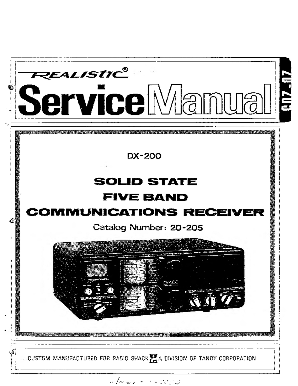 REALISTIC DX200 SERVICE MANUAL Pdf Download ManualsLib