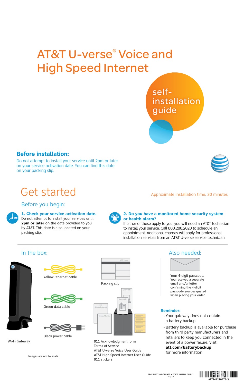 AT&T NVG510 SELFINSTALLATION MANUAL Pdf Download ManualsLib