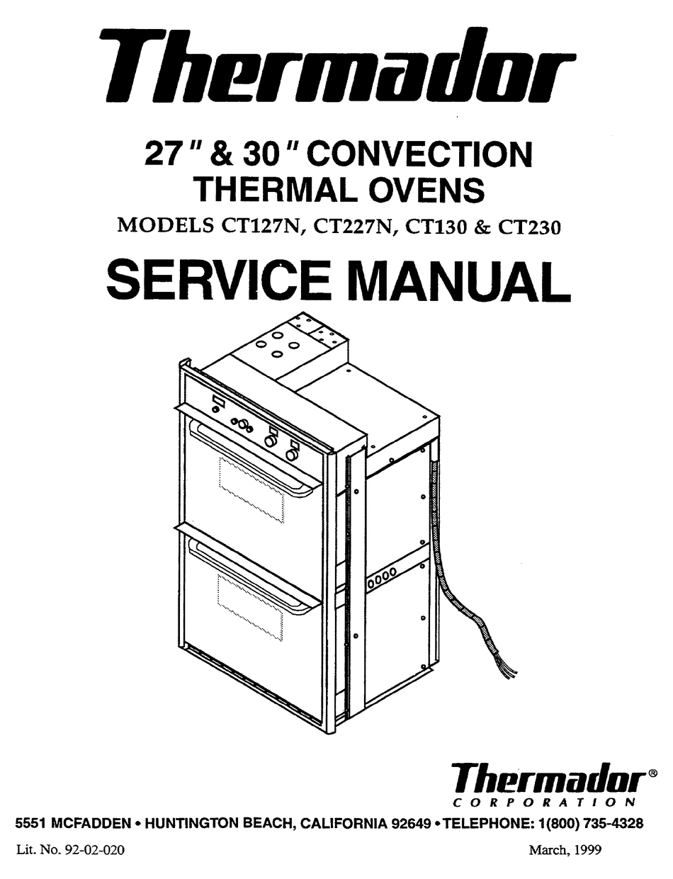 THERMADOR CT127N SERVICE MANUAL Pdf Download | ManualsLib
