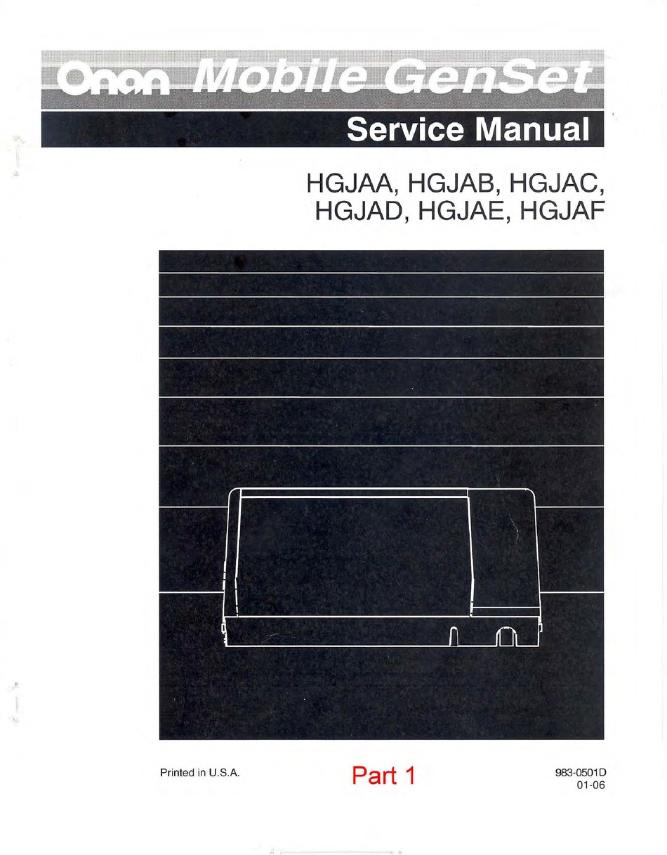 ONAN HGJAA SERVICE MANUAL Pdf Download | ManualsLib