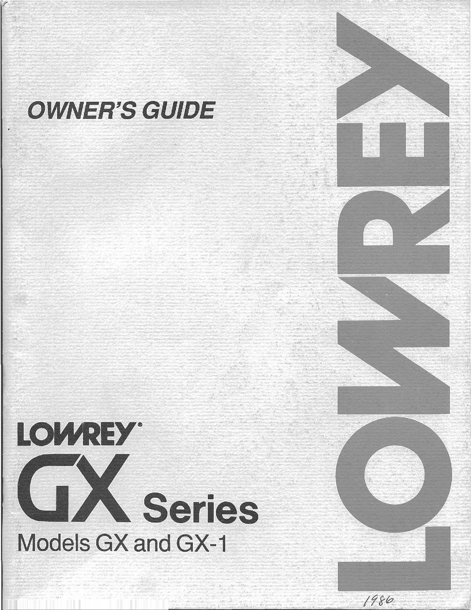 lowrey organ manual pdf