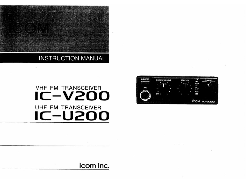 icom ic-v200 service manual