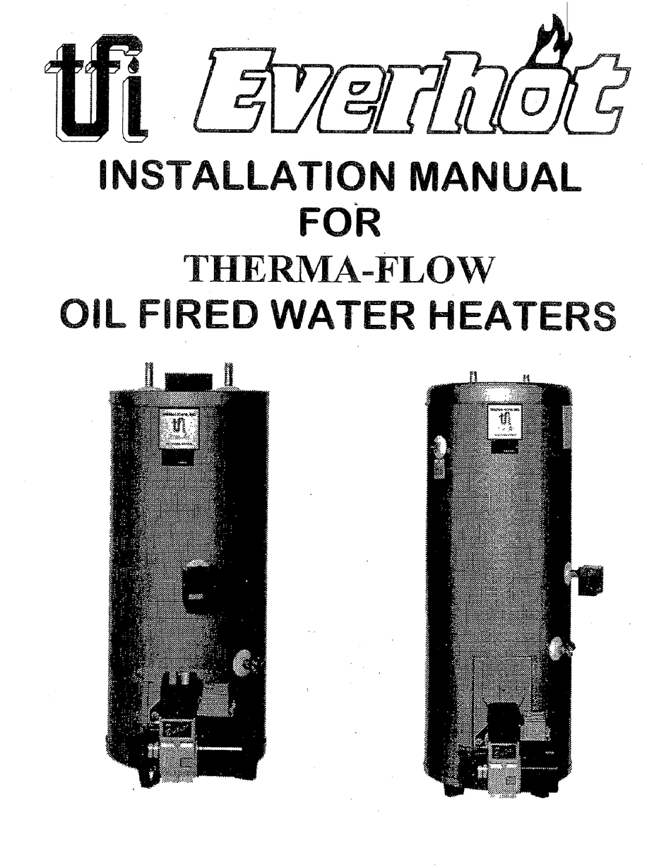 EVERHOT THERMAFLOW E30C INSTALLATION MANUAL Pdf Download ManualsLib