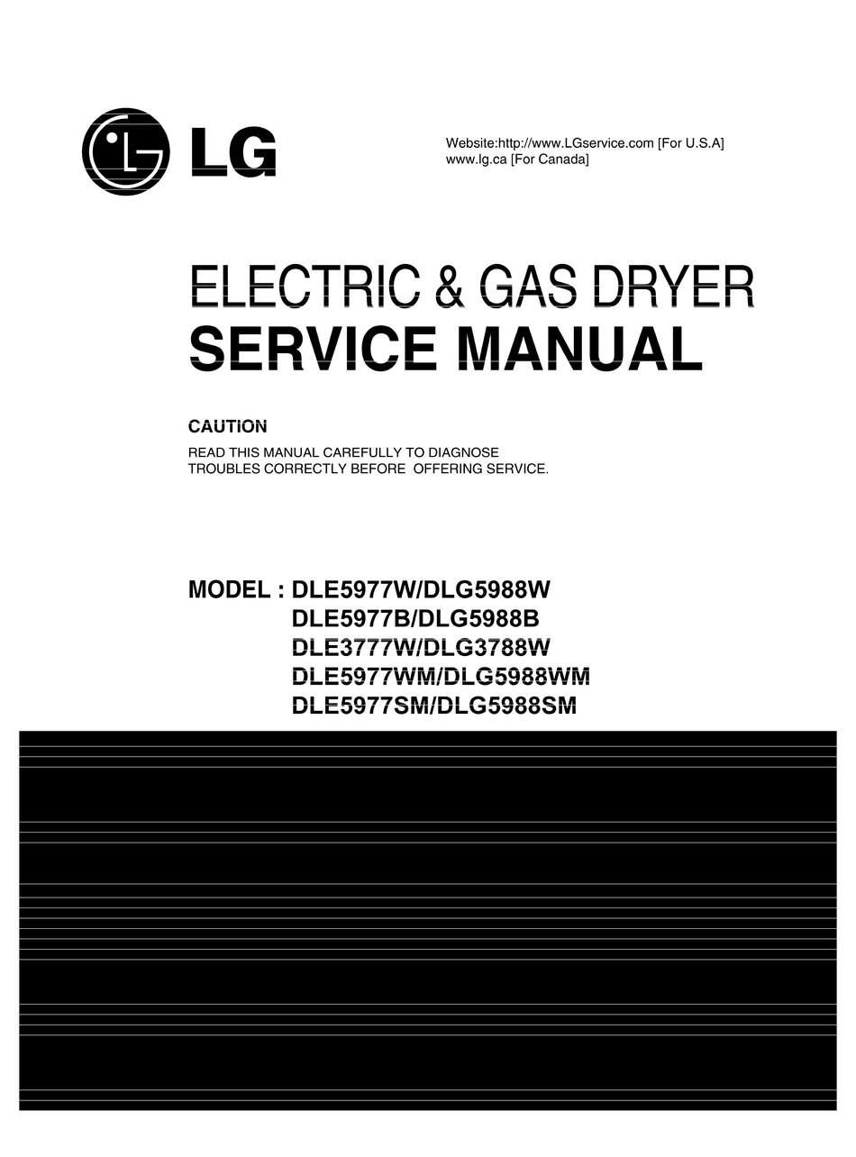 LG DLG598SM SERVICE MANUAL Pdf Download ManualsLib