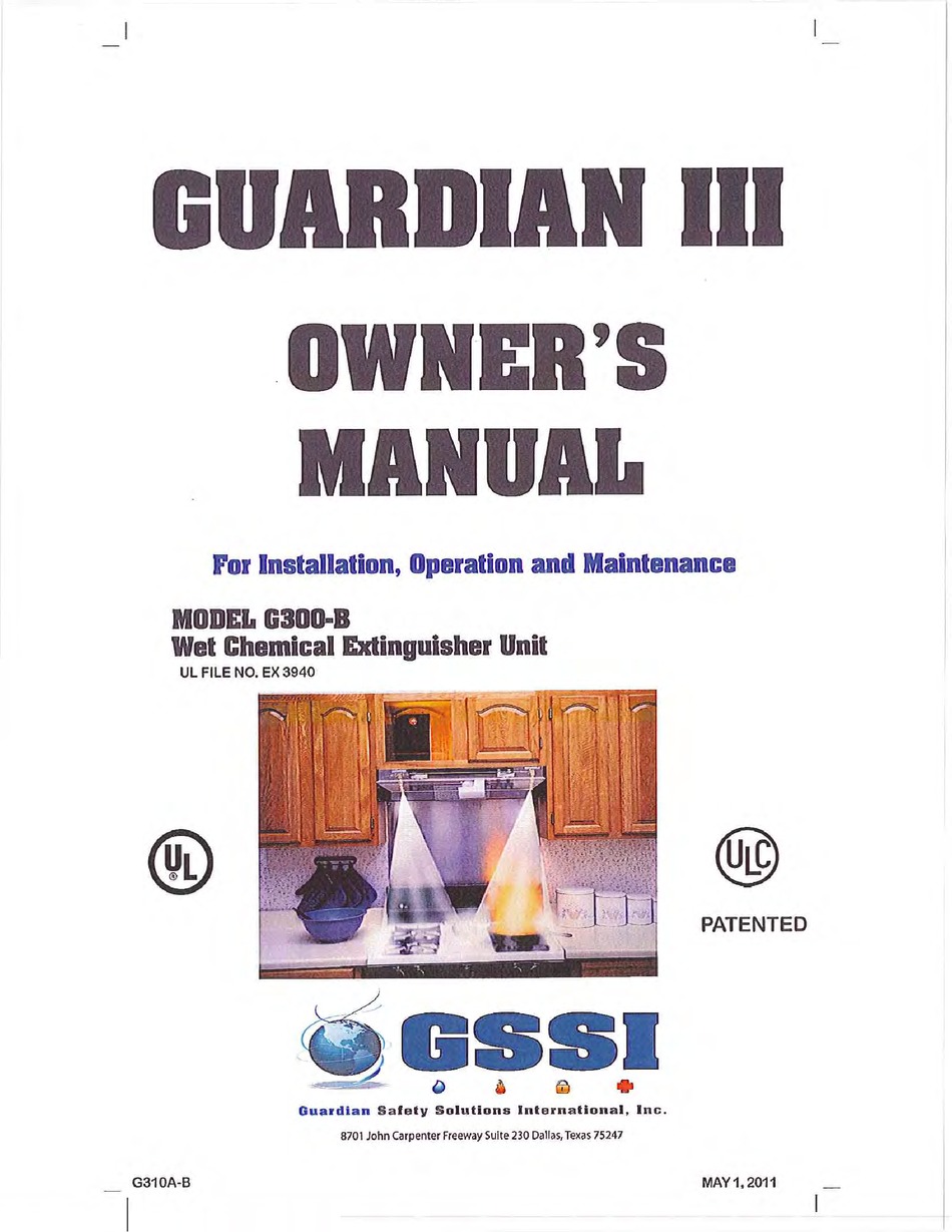 GSSI GUARDIAN III G300-B OWNER'S MANUAL Pdf Download | ManualsLib