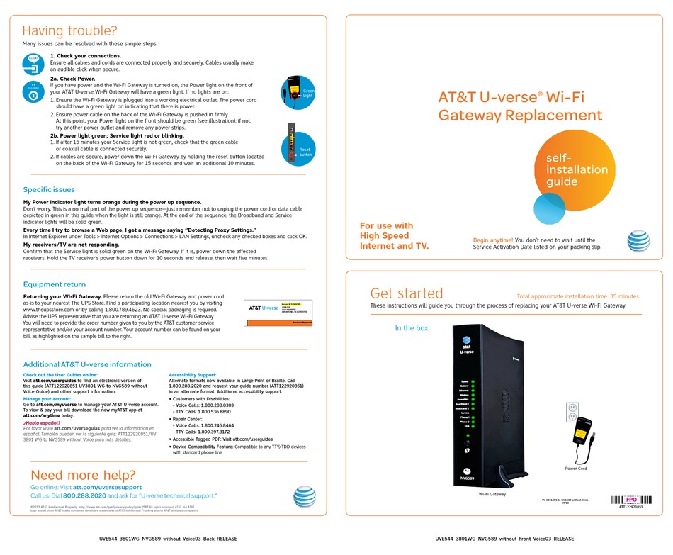 AT&T NVG589 SELFINSTALLATION MANUAL Pdf Download ManuaLib