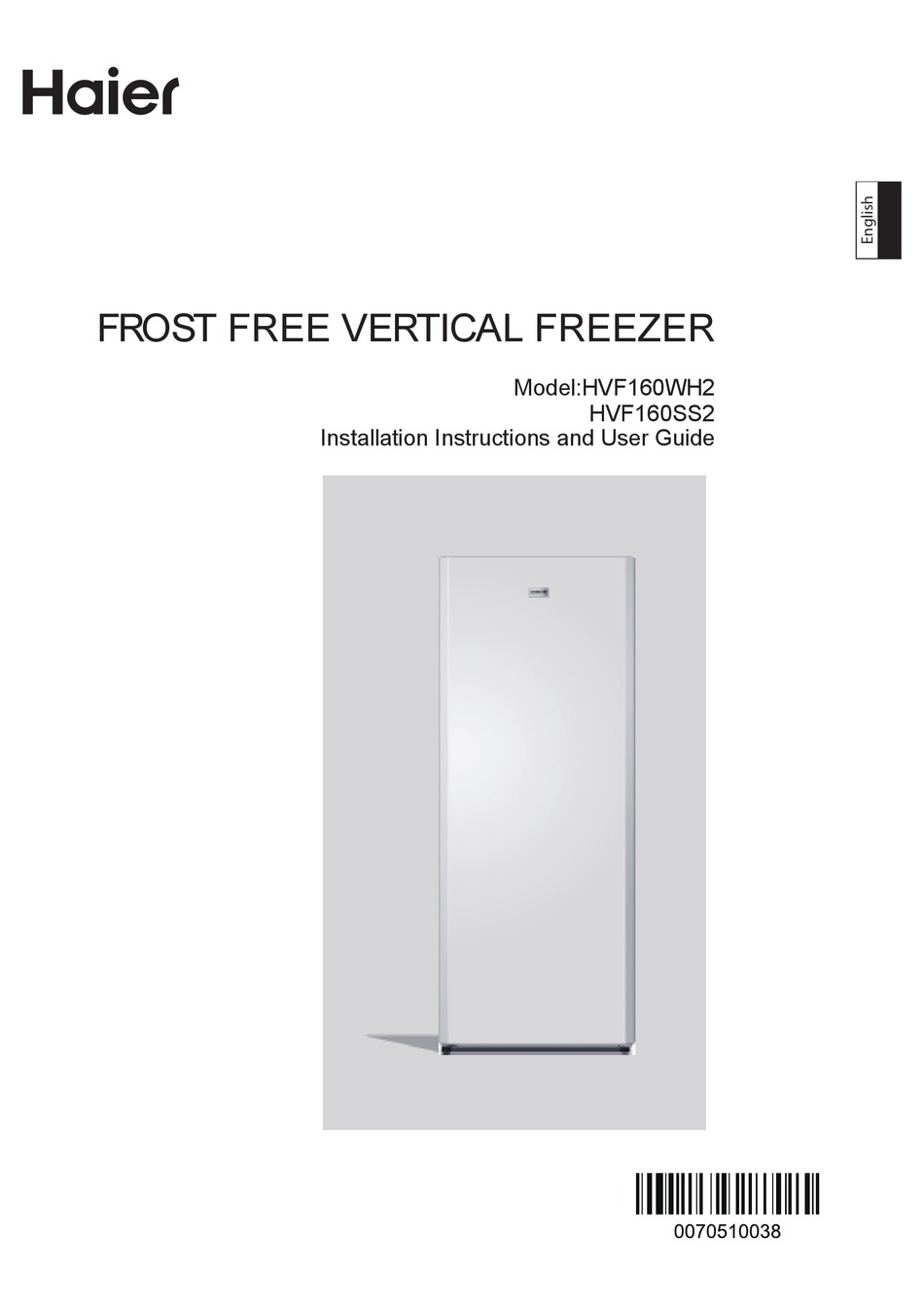 HAIER HVF160WH2 INSTALLATION INSTRUCTIONS AND USER MANUAL Pdf Download