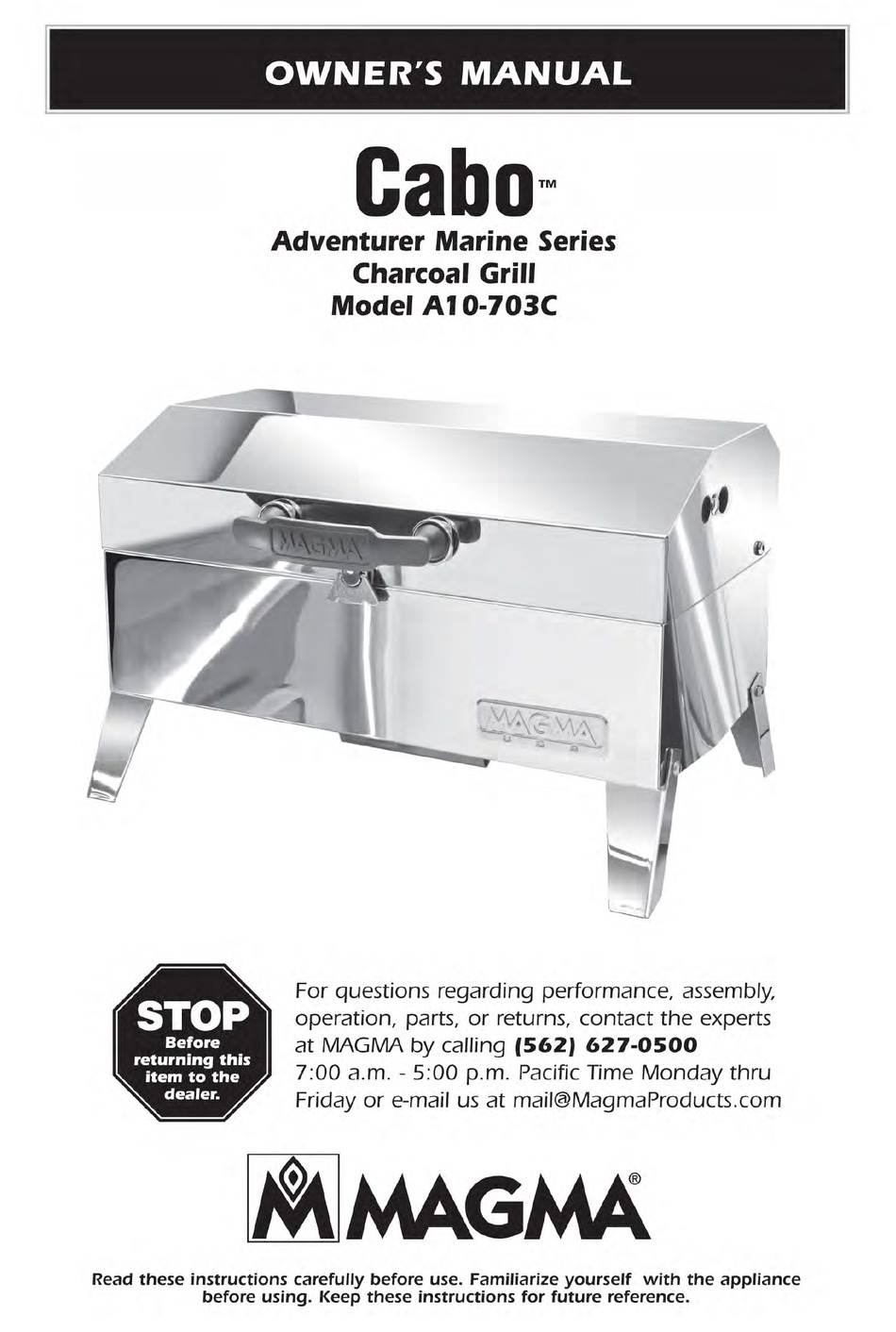MAGMA CABO A10703C OWNER'S MANUAL Pdf Download ManualsLib