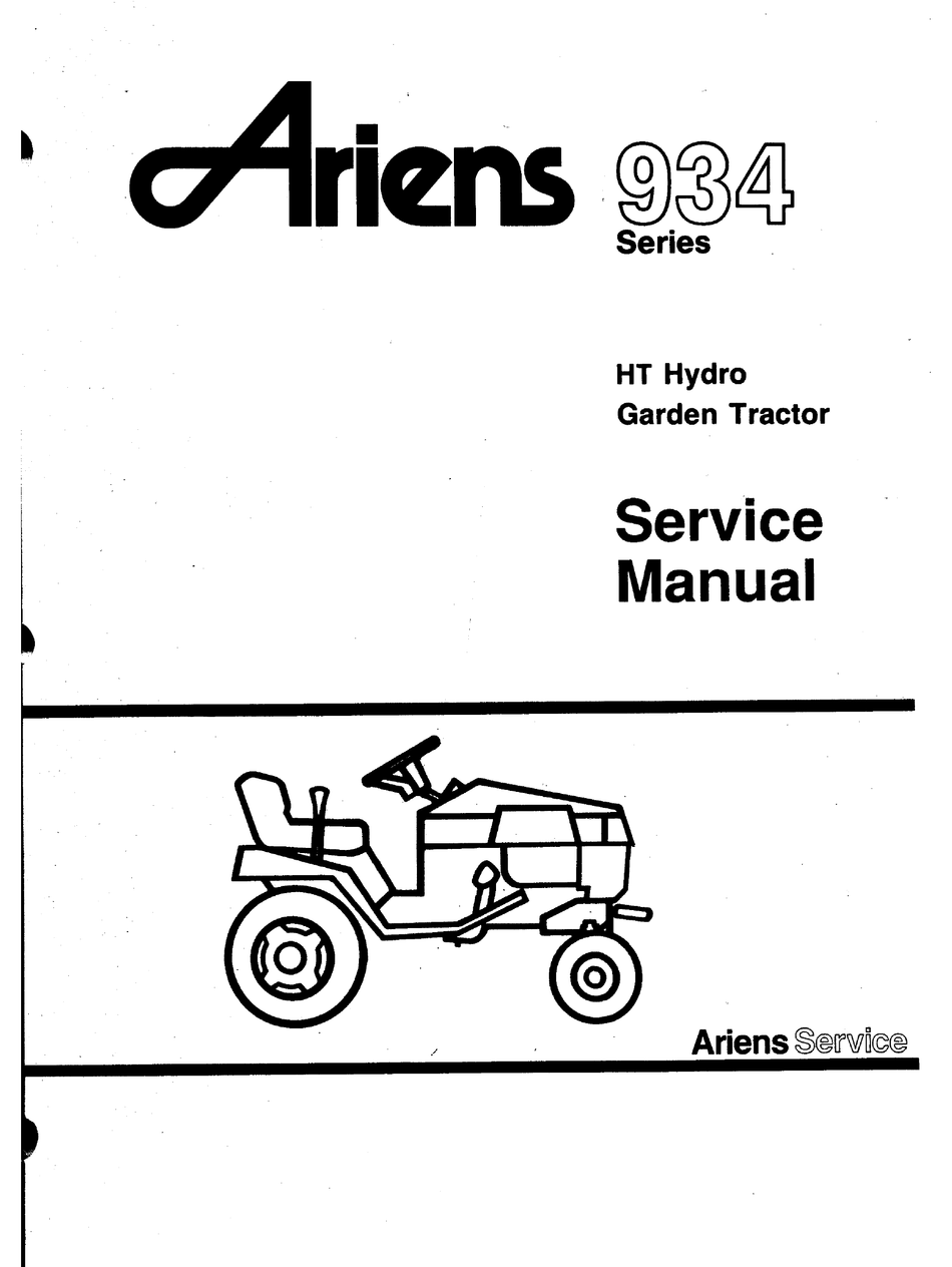 ARIENS HT HYDRO SERVICE MANUAL Pdf Download ManualsLib
