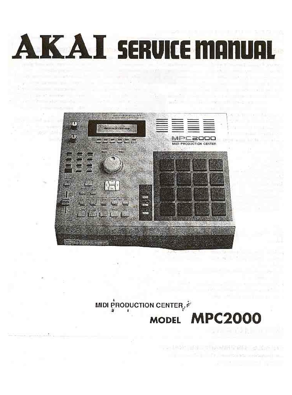 Akai MPC2000 Manual del operador Guía del usuario MPC 2000 centro de producción Midi 