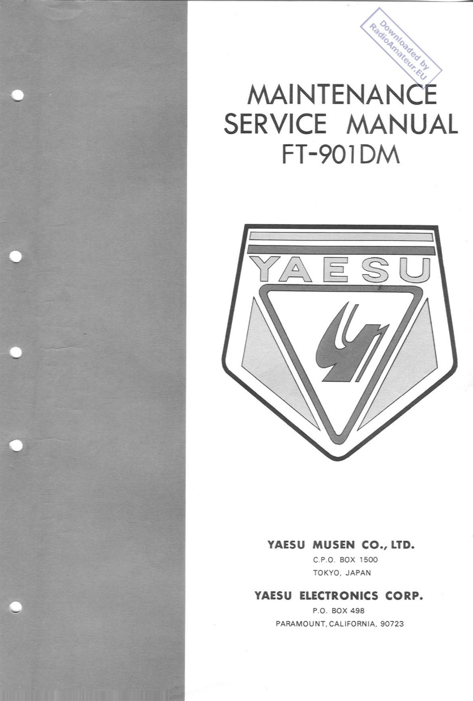 YAESU FT-901DM MAINTENANCE SERVICE MANUAL Pdf Download | ManualsLib