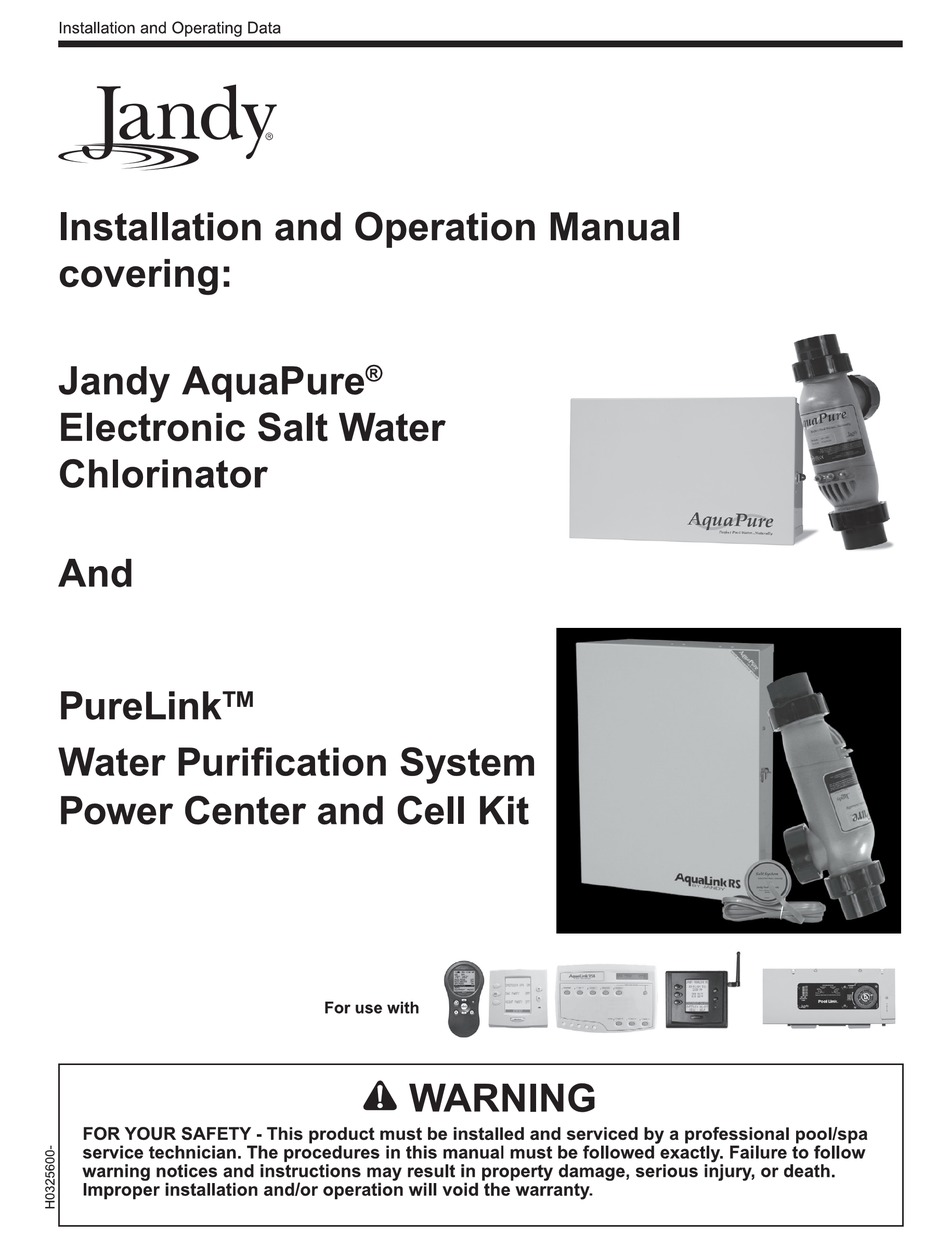 JANDY AQUAPURE INSTALLATION AND OPERATION MANUAL Pdf Download | ManualsLib