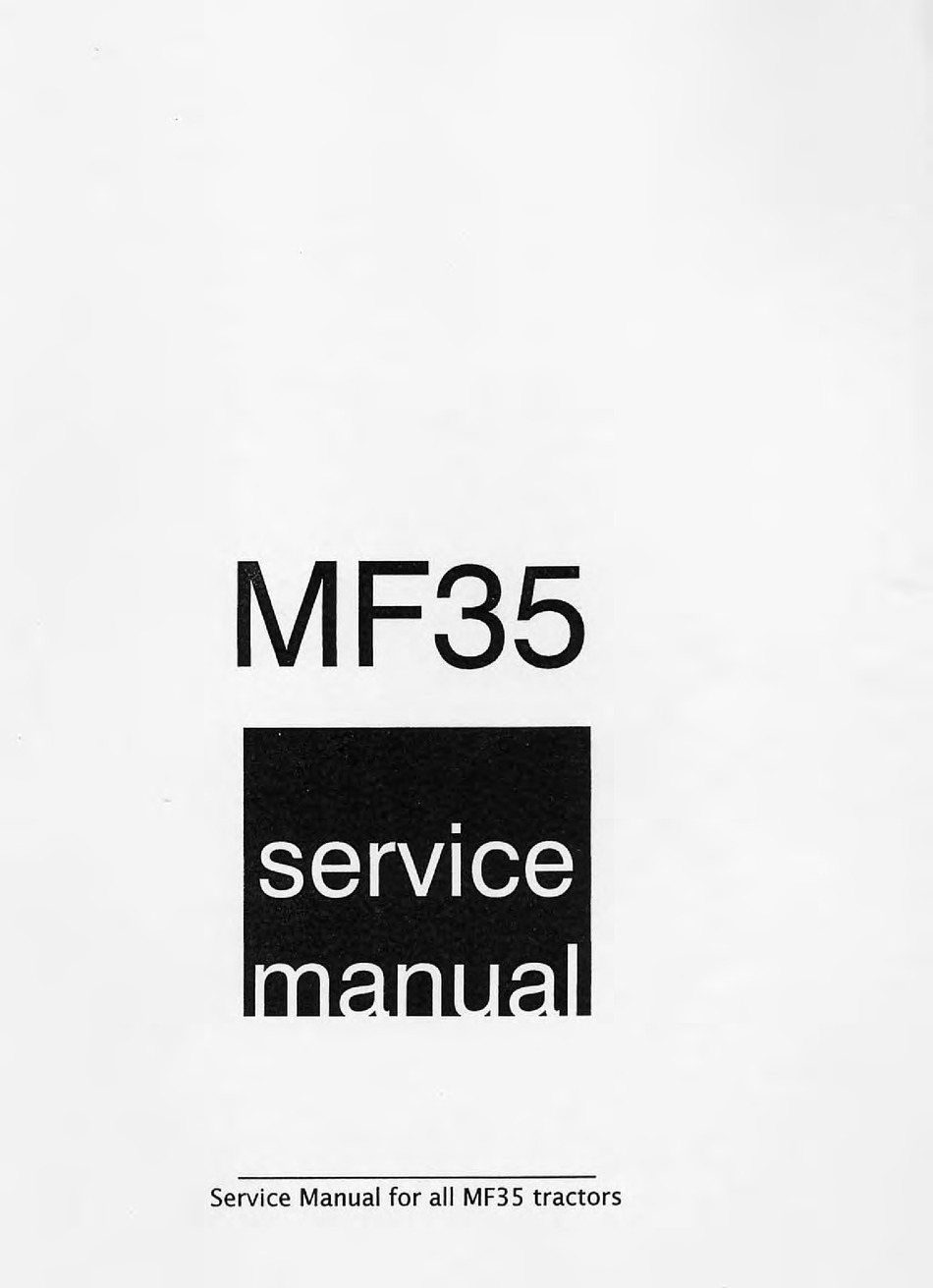 Massey Ferguson 35 Workshop & Parts Manual 