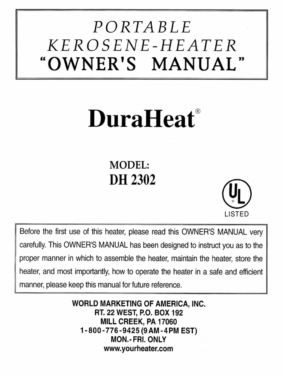 DURAHEAT DH 2302 OWNER'S MANUAL Pdf Download | ManualsLib