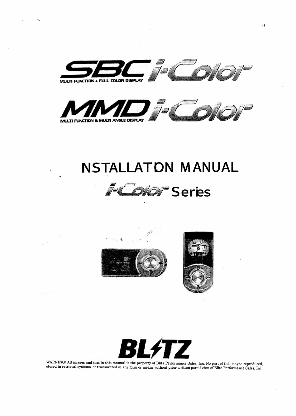 BLITZ SBC I-COLOR INSTALLATION MANUAL Pdf Download | ManualsLib