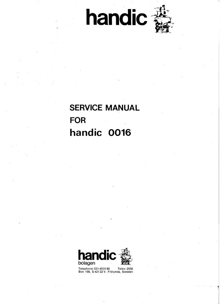 handic 0050 scanner manual