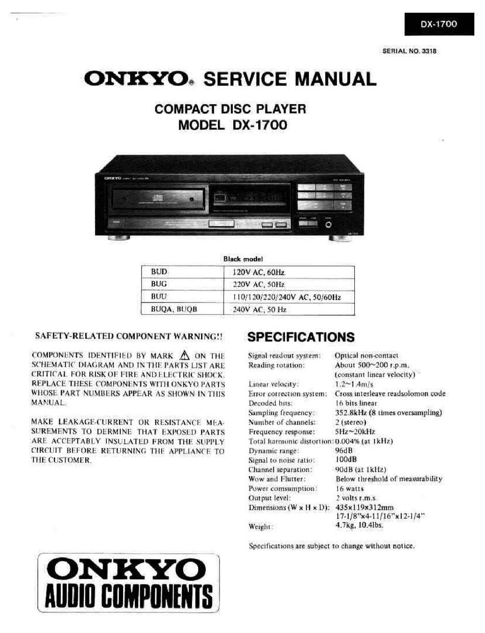 what year did the onkyo cd player dx- 704 come out