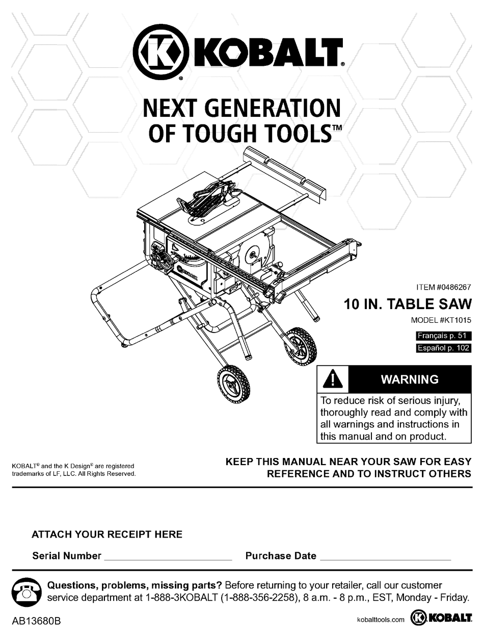 Featured image of post Kobalt Table Saw Kt10152