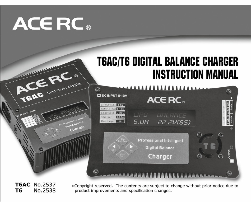 ACE RC T6AC INSTRUCTION MANUAL Pdf Download ManualsLib