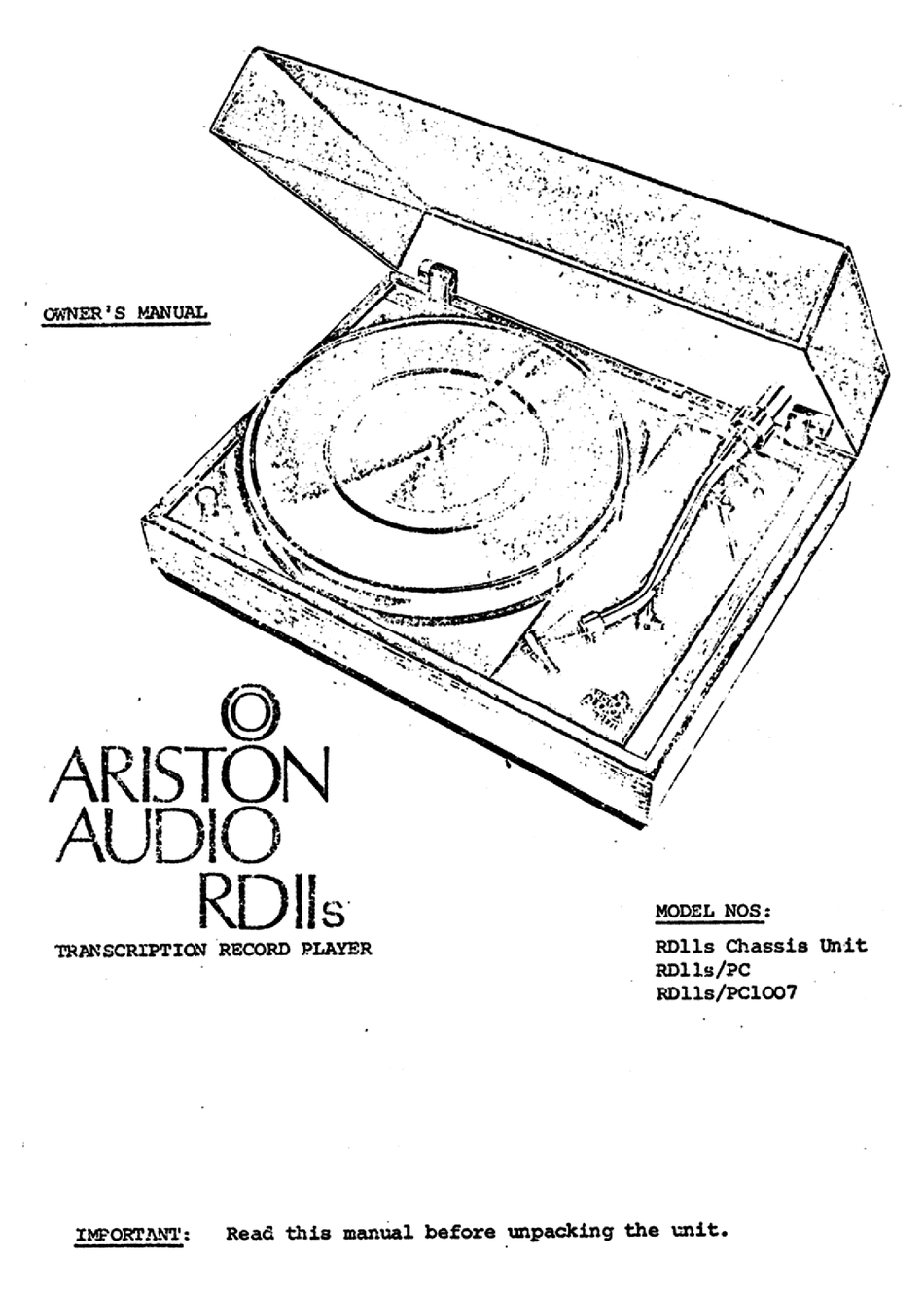 ariston turntable