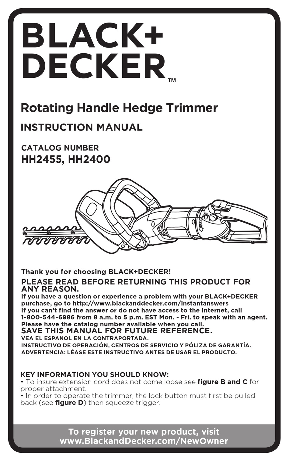 BLACK & DECKER HH2455 INSTRUCTION MANUAL Pdf Download ManualsLib