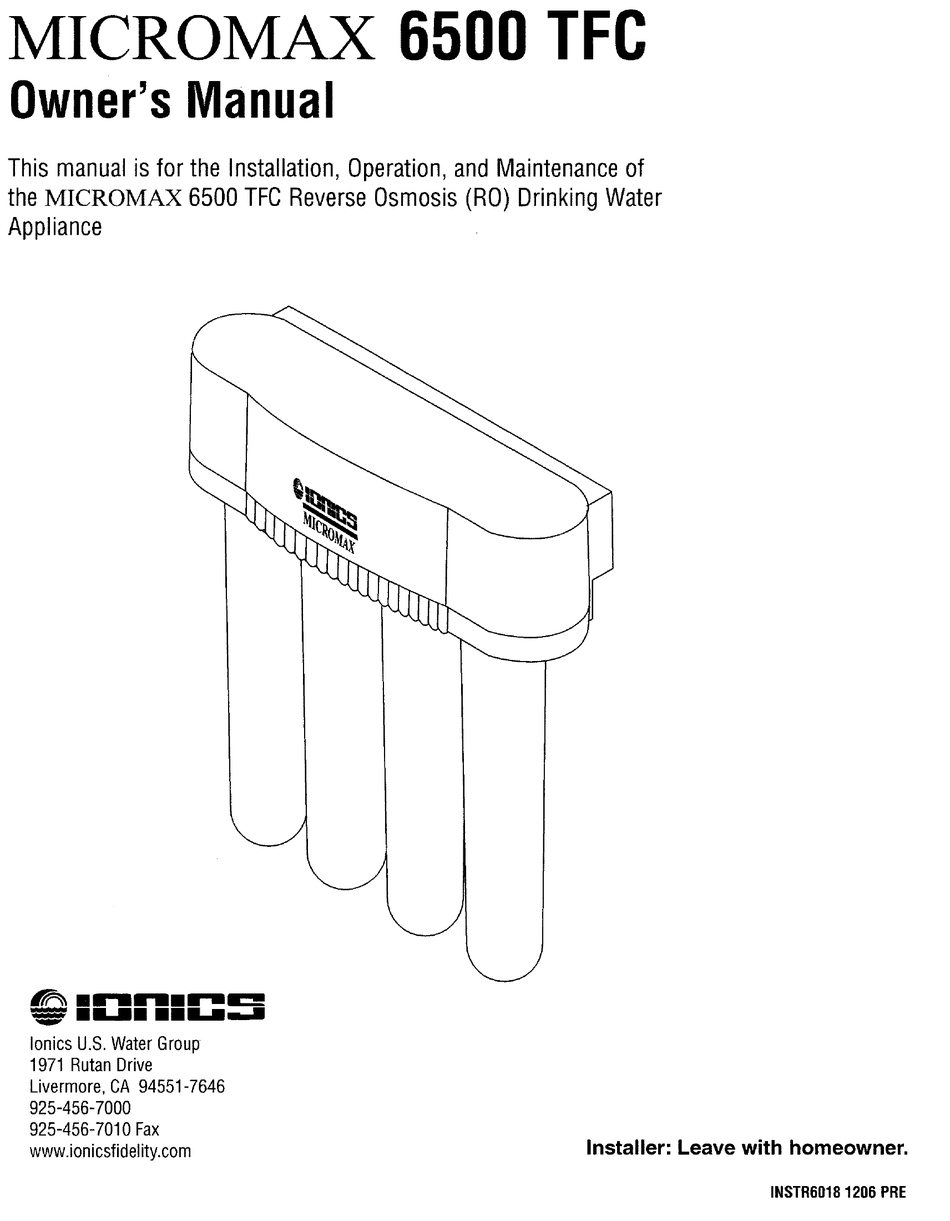 MICROMAX 6500 TFC OWNER S MANUAL Pdf Download ManualsLib