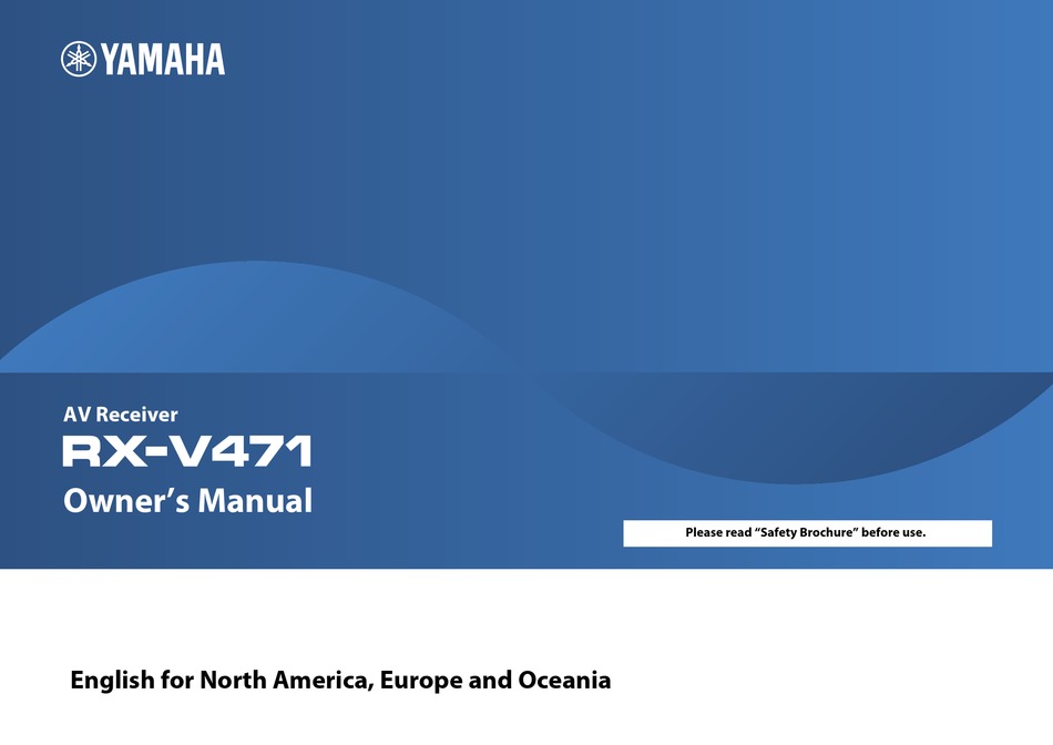 YAMAHA RX-V471 OWNER'S MANUAL Pdf Download | ManualsLib