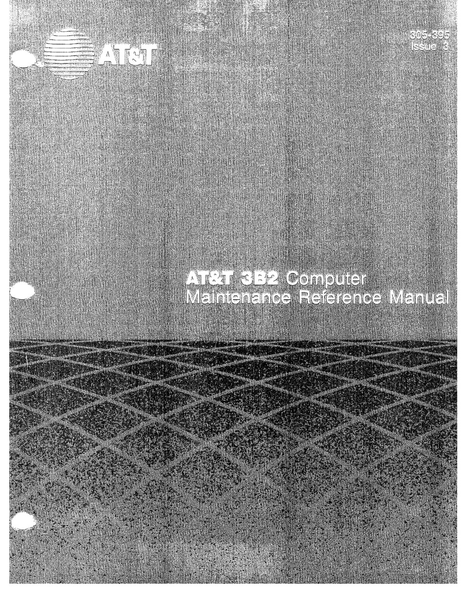 AT&T 3B2 MAINTENANCE REFERENCE MANUAL Pdf Download ManualsLib