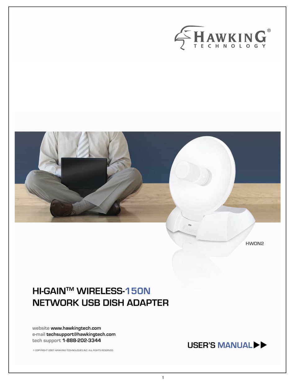 hwdn2 hi-gain wireless-150n usb dish adapter for windows and mac [hwdn2]