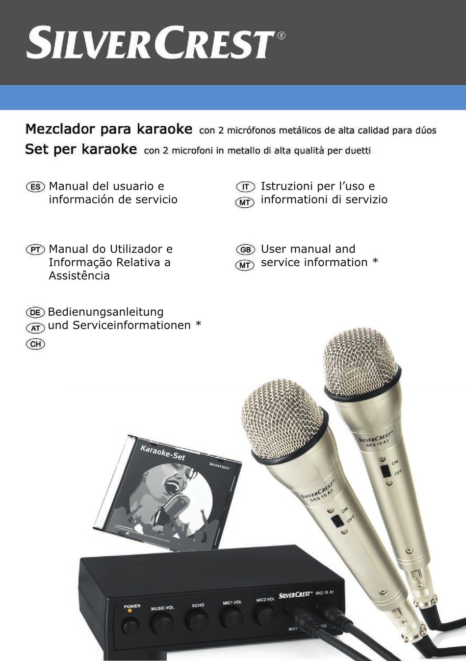Karaoke set. SKS 15. Инструкция к караоке user manual.