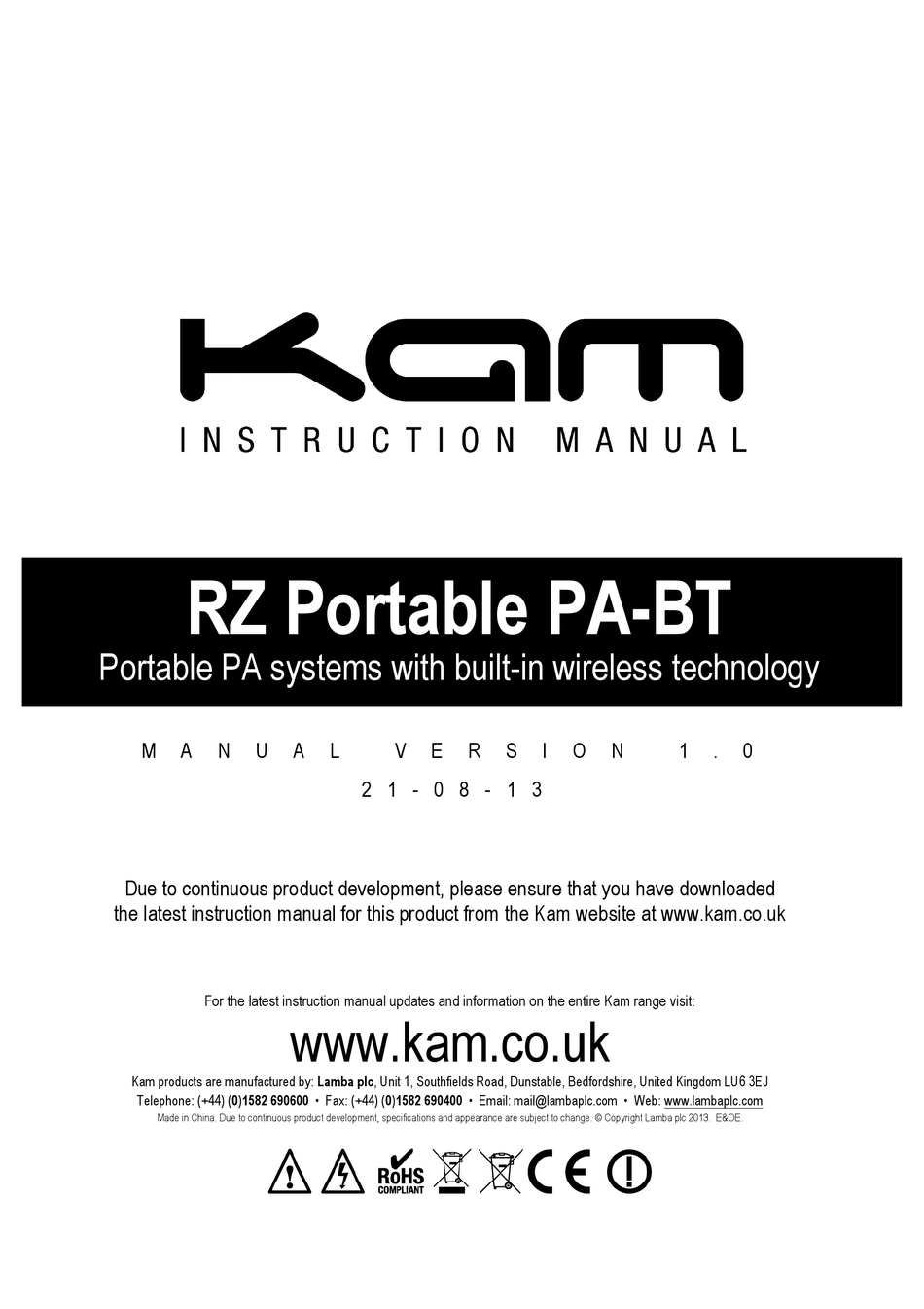 kam rz12a v3 portable