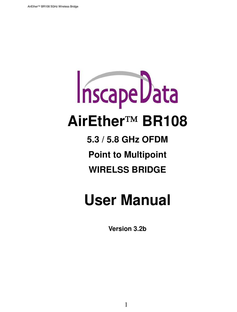 INSCAPE DATA AIRETHER BR108 USER MANUAL Pdf Download ManualsLib